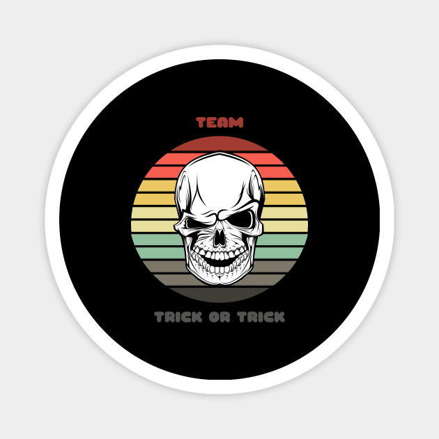 Sunset Skull / Team Trick or Trick Magnet by nathalieaynie